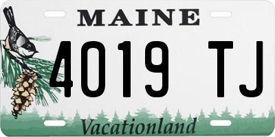 ME license plate 4019TJ