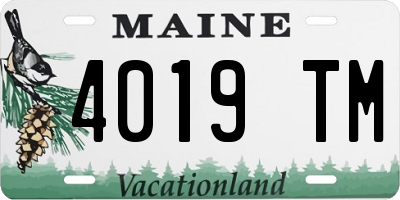 ME license plate 4019TM