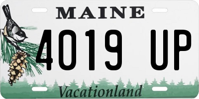 ME license plate 4019UP