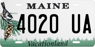 ME license plate 4020UA