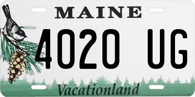 ME license plate 4020UG