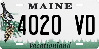 ME license plate 4020VD