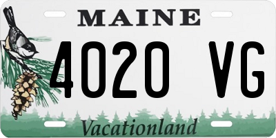 ME license plate 4020VG