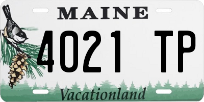 ME license plate 4021TP