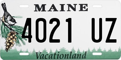 ME license plate 4021UZ