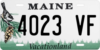 ME license plate 4023VF