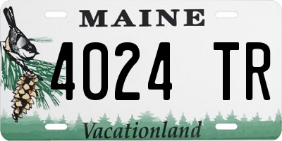 ME license plate 4024TR