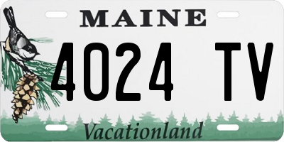 ME license plate 4024TV