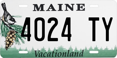 ME license plate 4024TY