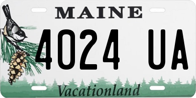 ME license plate 4024UA