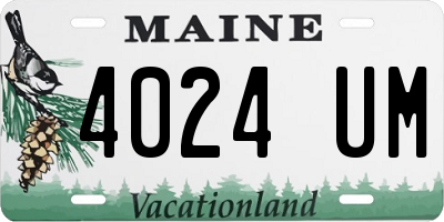 ME license plate 4024UM