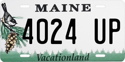 ME license plate 4024UP