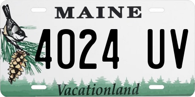 ME license plate 4024UV