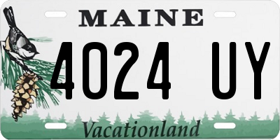 ME license plate 4024UY