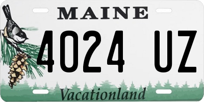 ME license plate 4024UZ