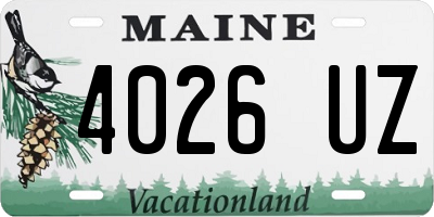 ME license plate 4026UZ