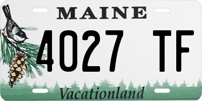 ME license plate 4027TF
