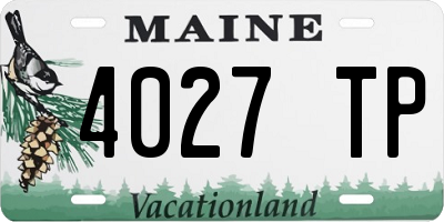 ME license plate 4027TP
