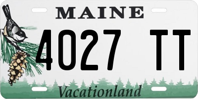 ME license plate 4027TT