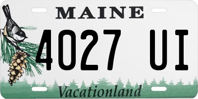 ME license plate 4027UI