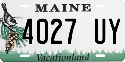 ME license plate 4027UY