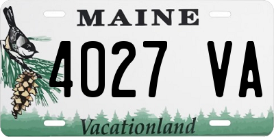 ME license plate 4027VA