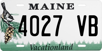 ME license plate 4027VB