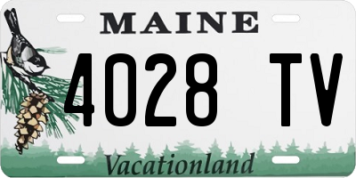 ME license plate 4028TV