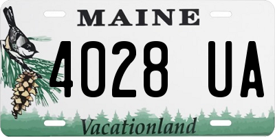 ME license plate 4028UA