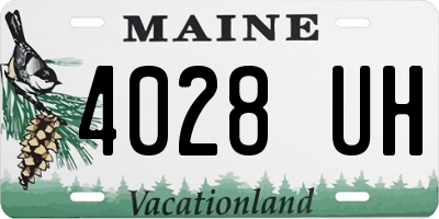 ME license plate 4028UH