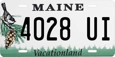 ME license plate 4028UI