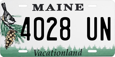 ME license plate 4028UN