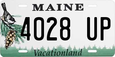 ME license plate 4028UP