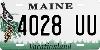 ME license plate 4028UU