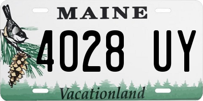 ME license plate 4028UY