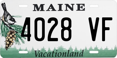 ME license plate 4028VF