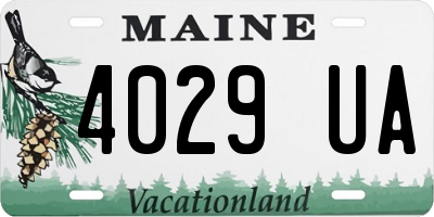 ME license plate 4029UA
