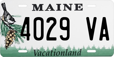 ME license plate 4029VA