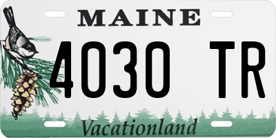 ME license plate 4030TR