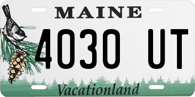 ME license plate 4030UT