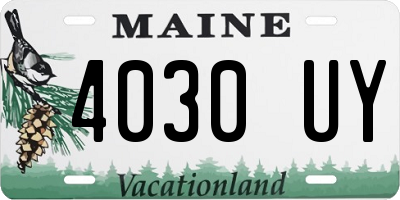 ME license plate 4030UY