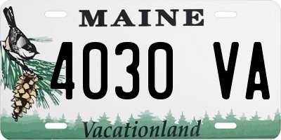 ME license plate 4030VA