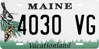 ME license plate 4030VG