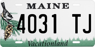 ME license plate 4031TJ