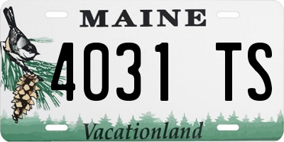 ME license plate 4031TS
