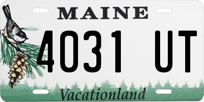 ME license plate 4031UT