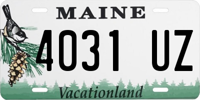 ME license plate 4031UZ