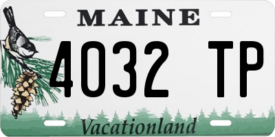 ME license plate 4032TP