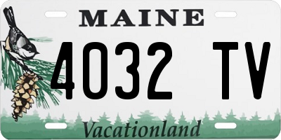 ME license plate 4032TV