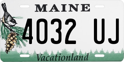 ME license plate 4032UJ